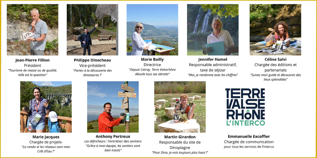 Trombinoscope équipe Terre Valserhône Tourisme